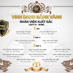 VINH DANH NHÂN VIÊN XUẤT SẮC QUÝ 4/2018