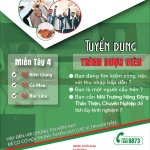 TUYỂN DỤNG TRÌNH DƯỢC VIÊN TẠI MIỀN TÂY