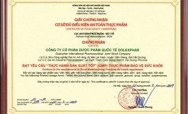 Nhà máy Dolexphar – Đơn vị thành viên của WorldPhar vinh dự đạt chứng nhận GMP của Bộ Y tế