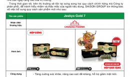 Thông báo bổ sung quy cách mới sản phẩm Jeskyo Gold 7